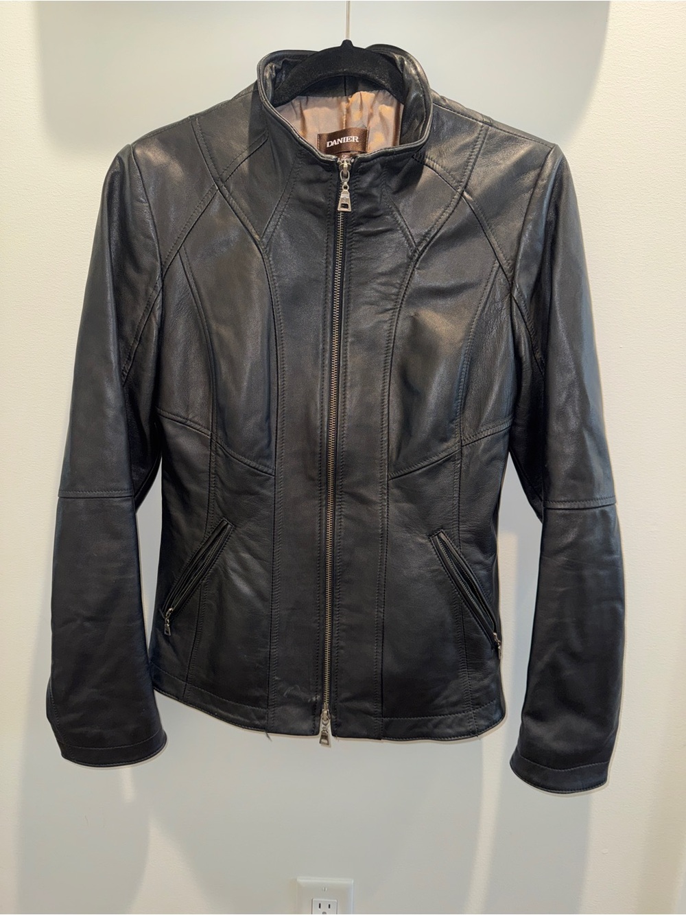 Danier Black Women's Leather Zip Jacket